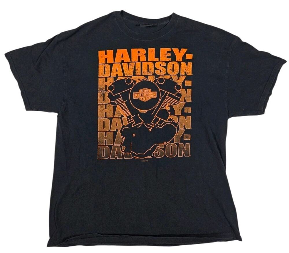 Harley Davidson Graphic T-Shirt FLAW Biker Unisex Streetwear Alamo City HD XL
